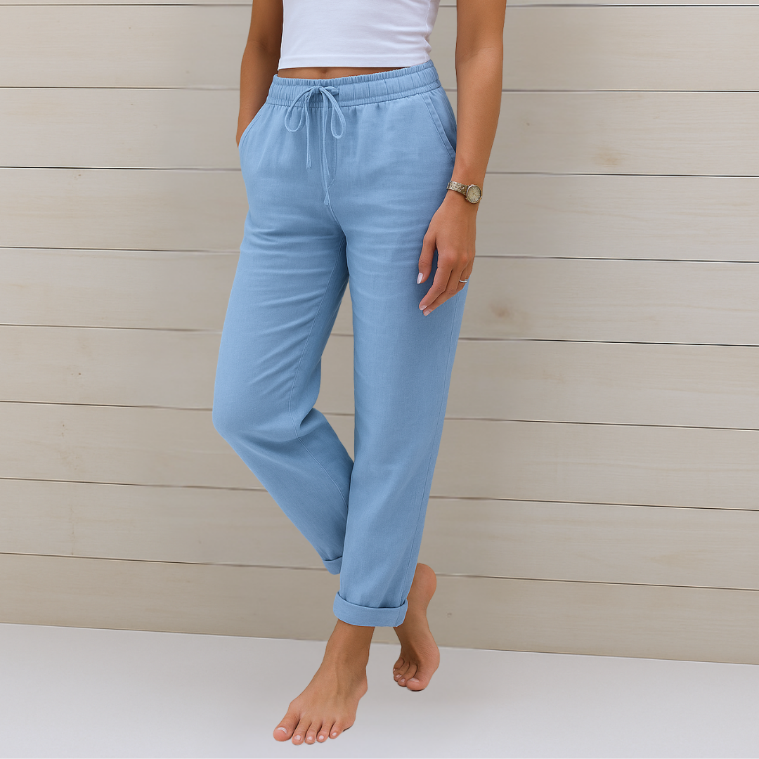 Helena - Premium Oddychające Spodnie Stretch z Lnu