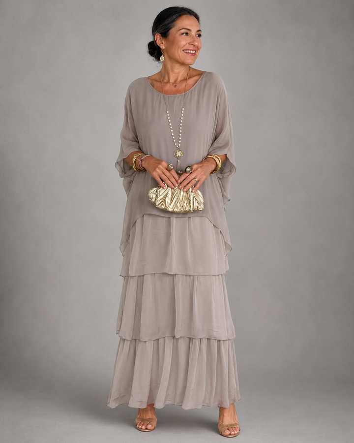 Anna - Elegancka, Swobodna Sukienka Maxi