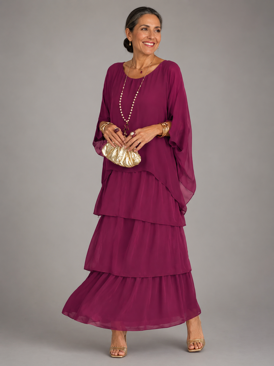 Anna - Elegancka, Swobodna Sukienka Maxi