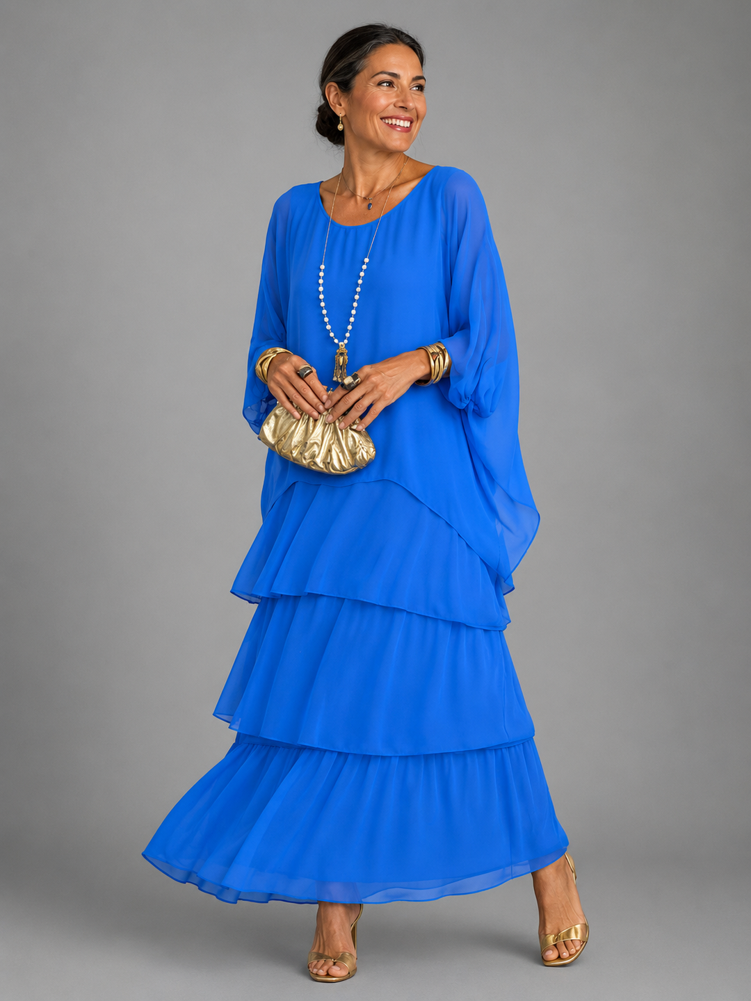 Anna - Elegancka, Swobodna Sukienka Maxi