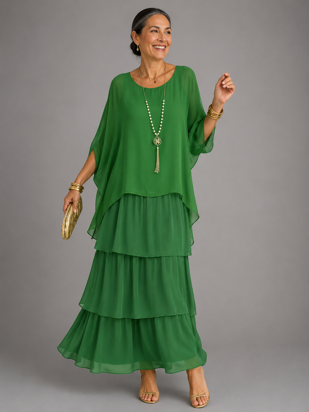 Anna - Elegancka, Swobodna Sukienka Maxi