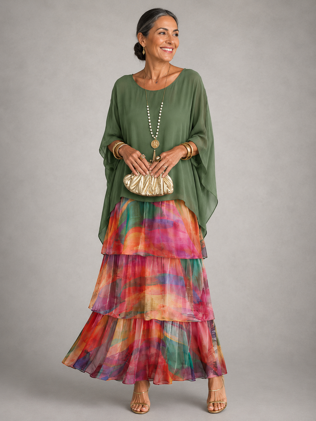 Anna - Elegancka, Swobodna Sukienka Maxi