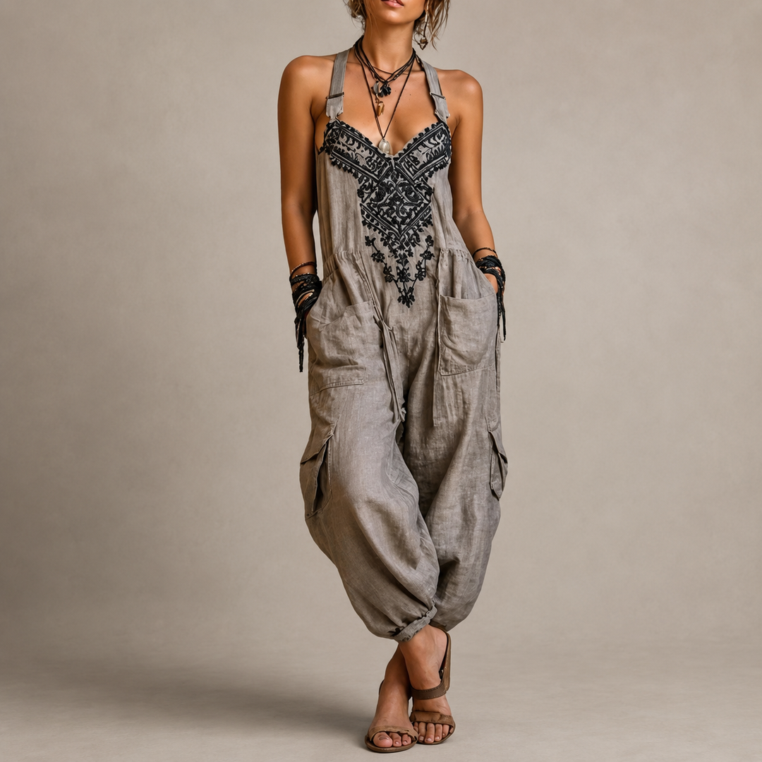 Patrycja – Kombinezon boho z haftem
