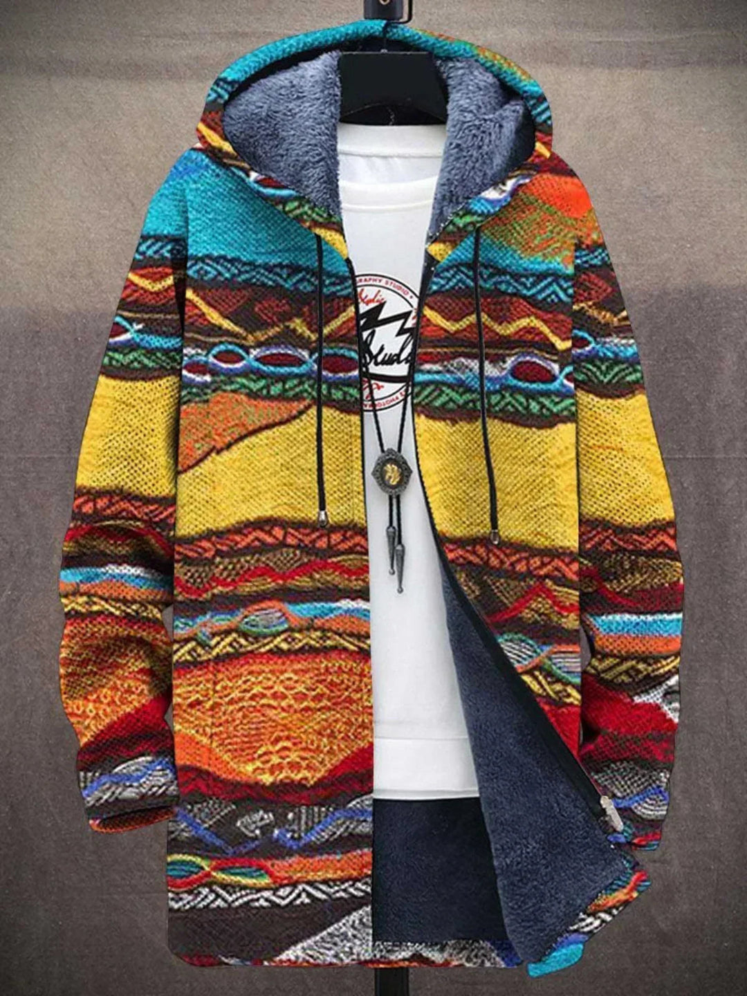 Elwira - Luksusowa, artystycznie inspirowana bluza z kapturem na zamek