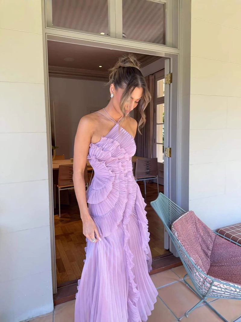 Eleonora | Elegancka Sukienka z Falbanami