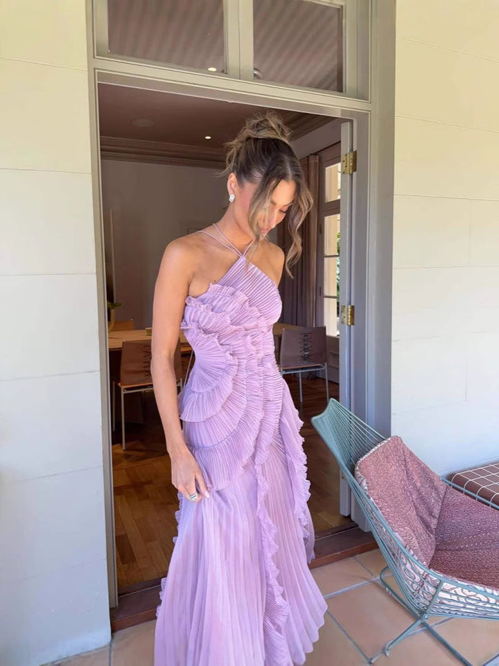 Eleonora | Elegancka Sukienka z Falbanami