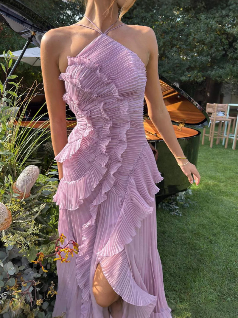 Eleonora | Elegancka Sukienka z Falbanami