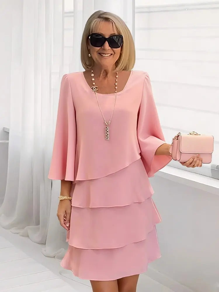 Wiesława | Elegancka Sukienka z Falbankami