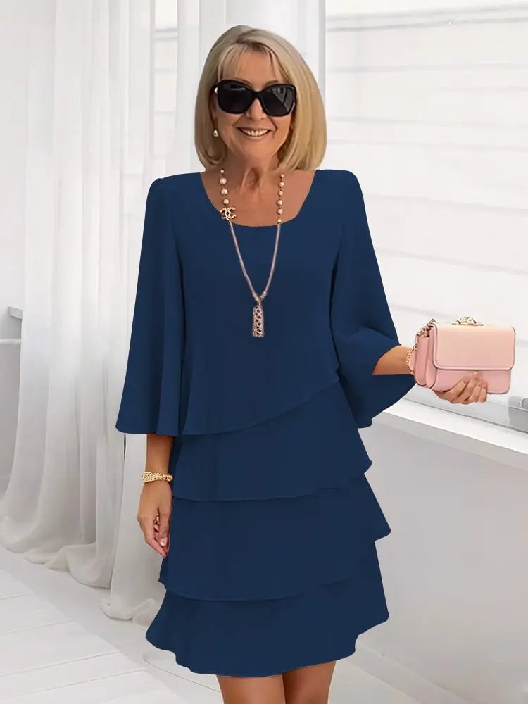 Wiesława | Elegancka Sukienka z Falbankami