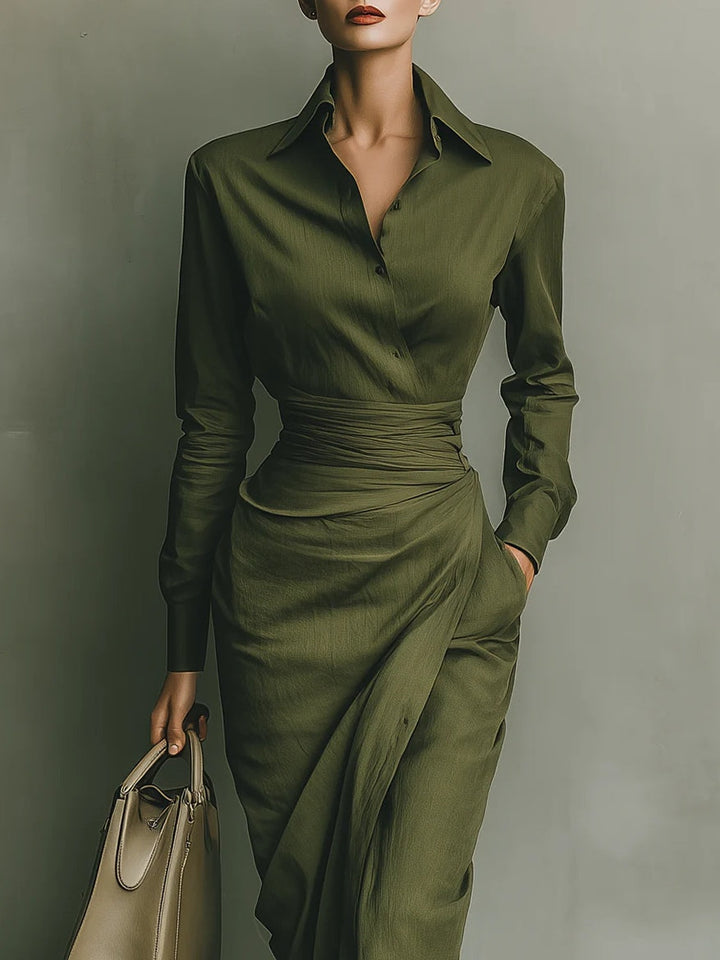 Aneta - Elegancka Dopasowana Sukienka Maxi