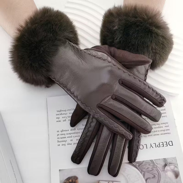 Rękawiczki z Futra Minks Aurora