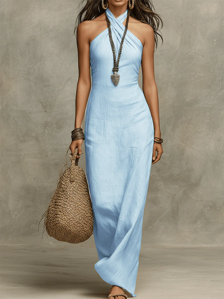 Ilona - Vintage Elegancka Sukienka Maxi