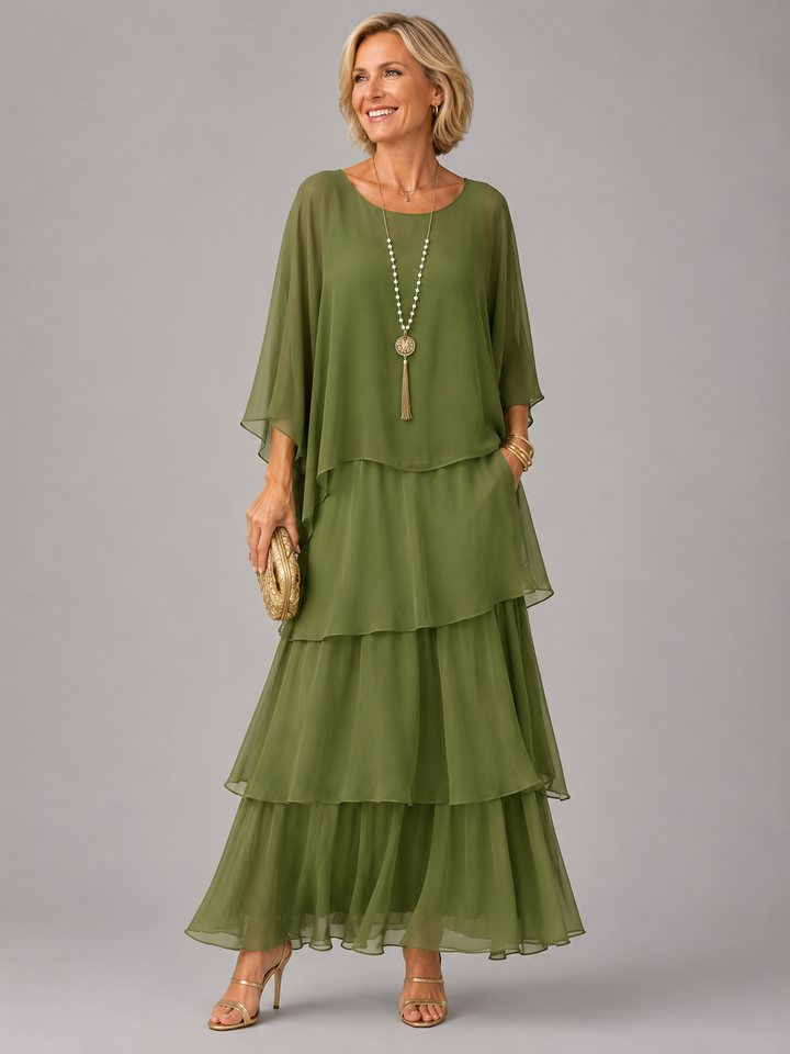Anna - Elegancka, Swobodna Sukienka Maxi