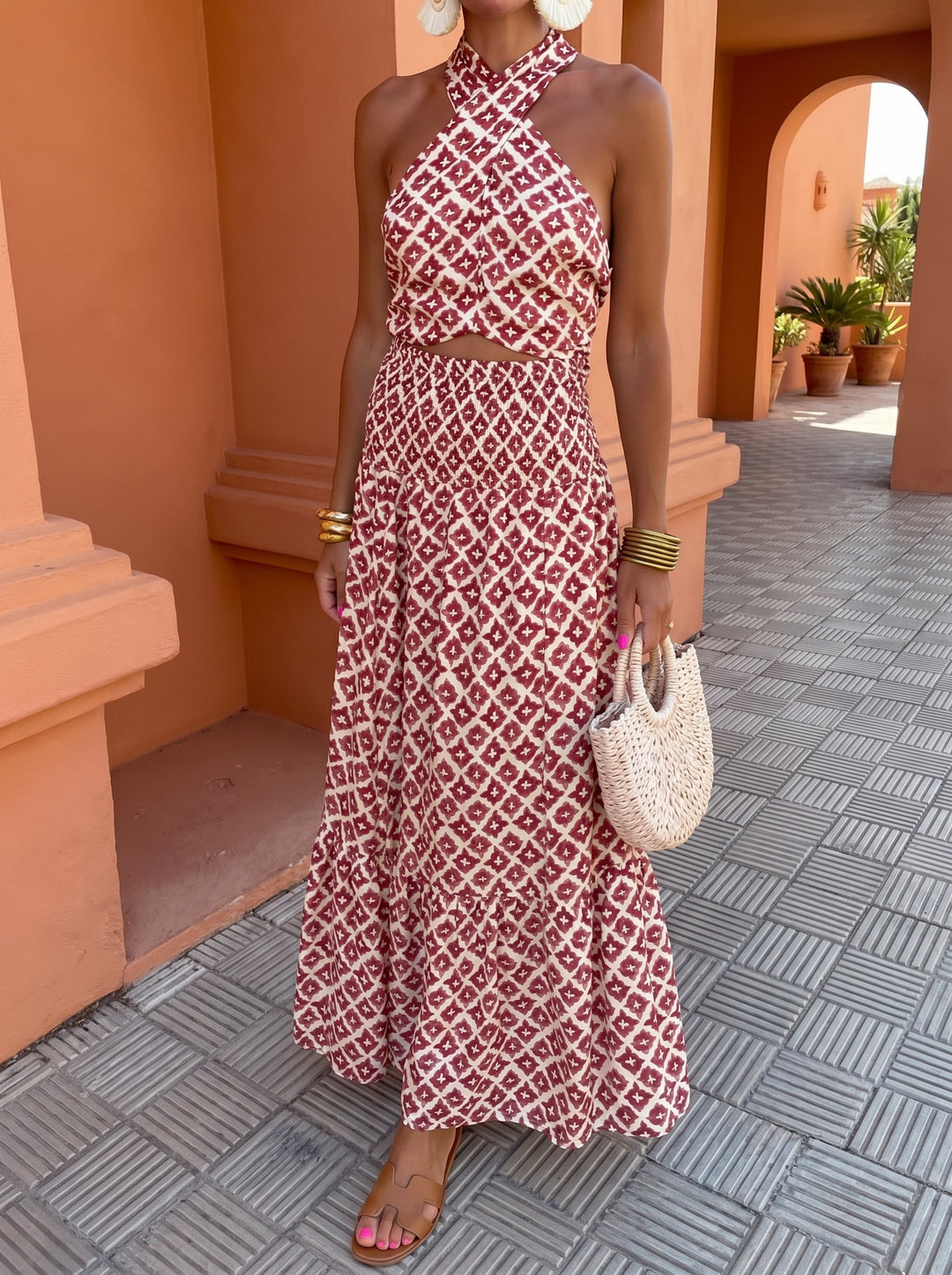 Henryka - Elegancki zestaw z dekoltem off-shoulder