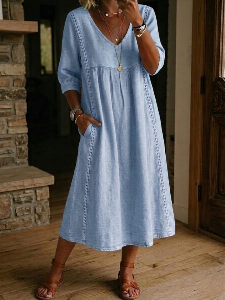 Sabina - Wygodna Casual Maxi Sukienka