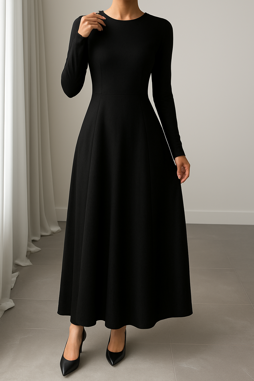 Marzena - Elegancka Długa Sukienka